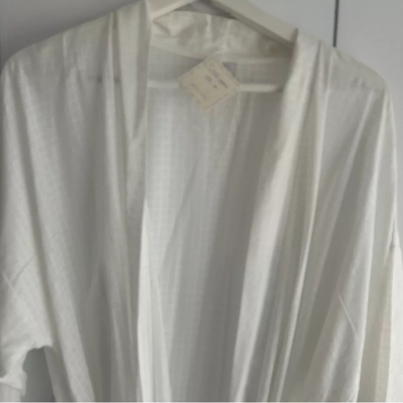FROU FROU Cotton Robe Peignoir White Medium Loungewear Kimono - Picture 10 of 16